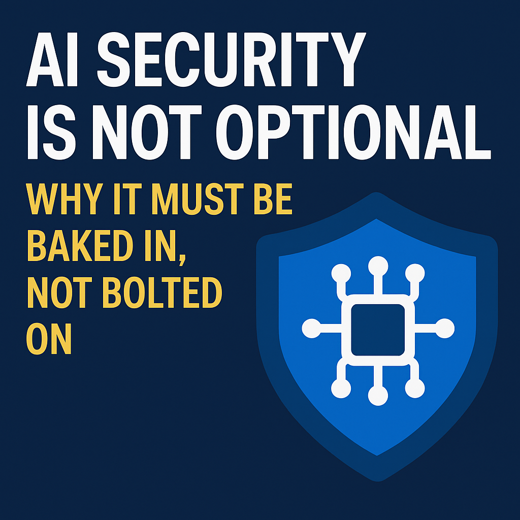AI Security Is Not Optional: Why It Must Be Baked In, Not Bolted On