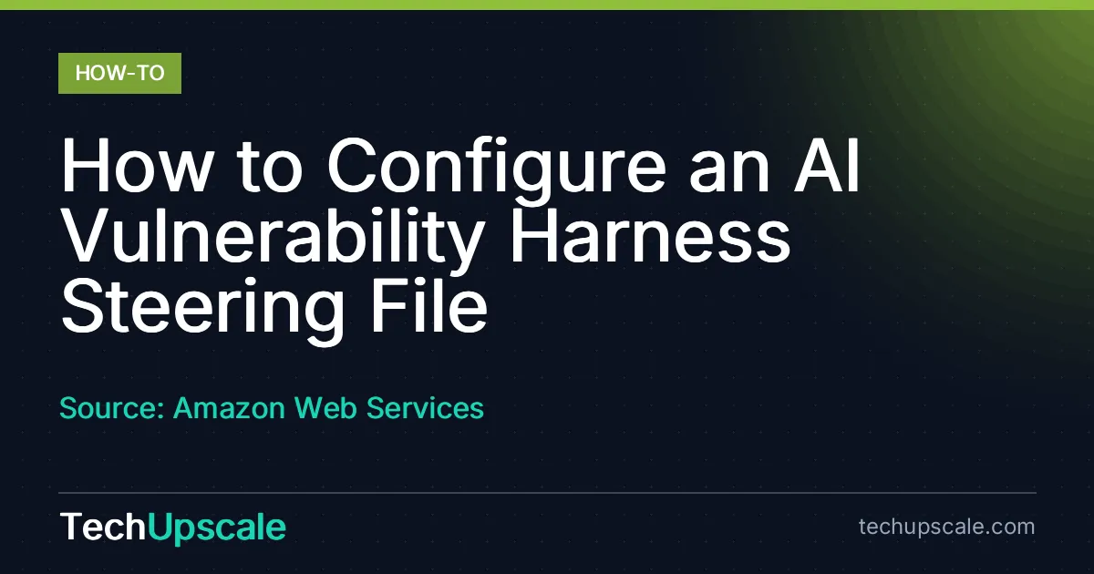 How to Configure an AI Vulnerability Harness Steering File. Source: Amazon Web Services