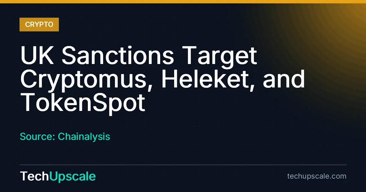 UK Sanctions Target Cryptomus, Heleket, and TokenSpot. Source: Chainalysis