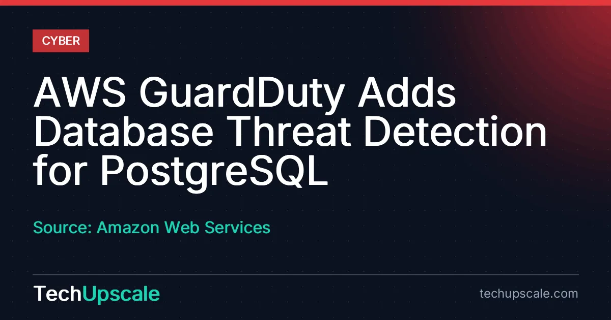 AWS GuardDuty Adds Database Threat Detection for PostgreSQL. Source: Amazon Web Services