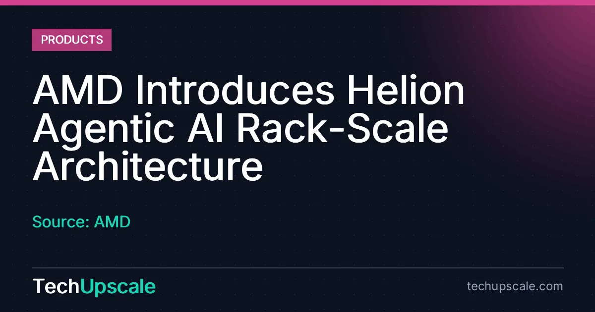 AMD Introduces Helion Agentic AI Rack-Scale Architecture. Source: AMD