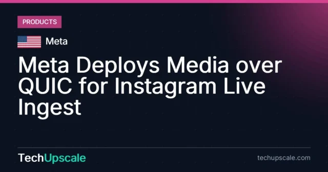 Meta Deploys Media over QUIC for Instagram Live Ingest. Source: Meta