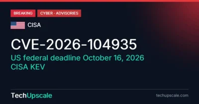 CVE-2026-104935, US federal deadline October 16, 2026, CISA KEV