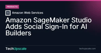 Amazon SageMaker Studio Adds Social Sign-In for AI Builders. Source: Amazon Web Services