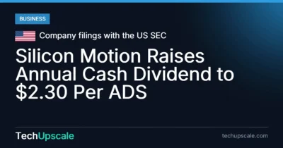 Silicon Motion Raises Annual Cash Dividend to $2.30 Per ADS. Source: Company filings with the US SEC
