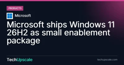 Microsoft ships Windows 11 26H2 as small enablement package. Source: Microsoft