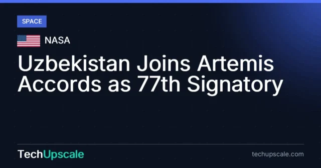 Uzbekistan Joins Artemis Accords as 77th Signatory. Source: NASA