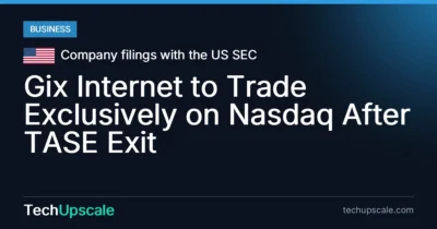 Gix Internet to Trade Exclusively on Nasdaq After TASE Exit. Source: Company filings with the US SEC