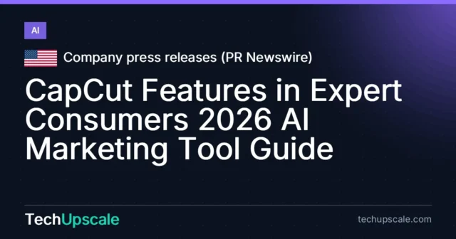 CapCut Features in Expert Consumers 2026 AI Marketing Tool Guide. Source: Company press releases (PR Newswire)