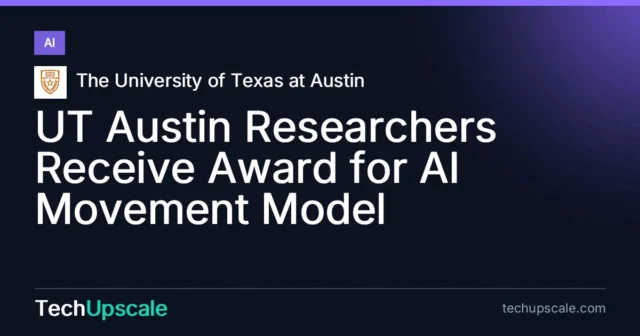 UT Austin Researchers Receive Award for AI Movement Model. Source: The University of Texas at Austin