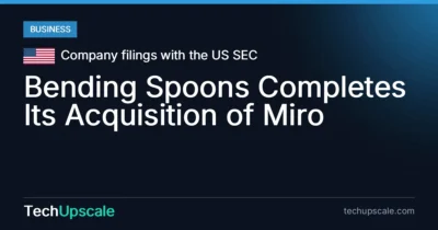 Bending Spoons Completes Its Acquisition of Miro. Source: Company filings with the US SEC