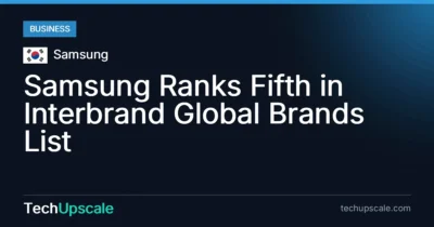 Samsung Ranks Fifth in Interbrand Global Brands List. Source: Samsung