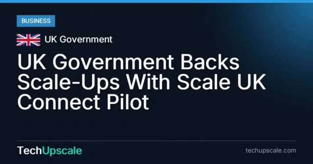UK Government Backs Scale-Ups With Scale UK Connect Pilot. Source: UK Government