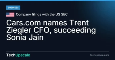 Cars.com names Trent Ziegler CFO, succeeding Sonia Jain. Source: Company filings with the US SEC