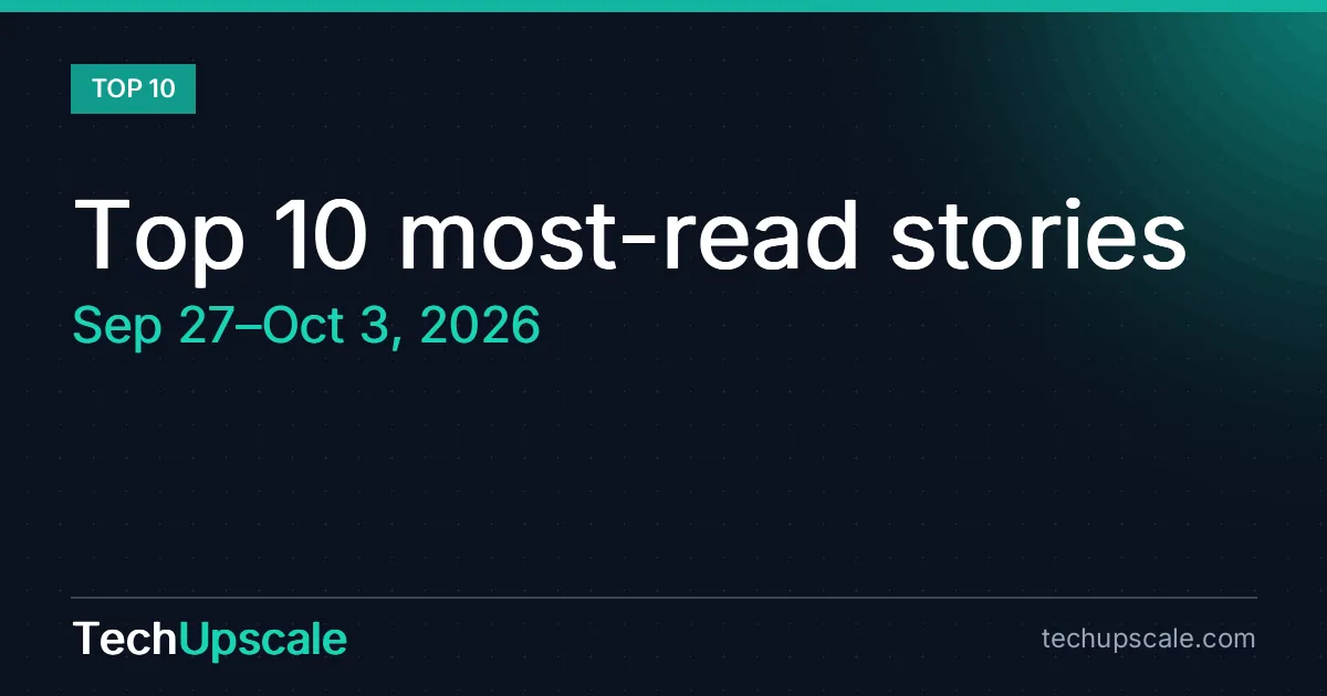 Top 10 most-read stories, Sep 27–Oct 3, 2026