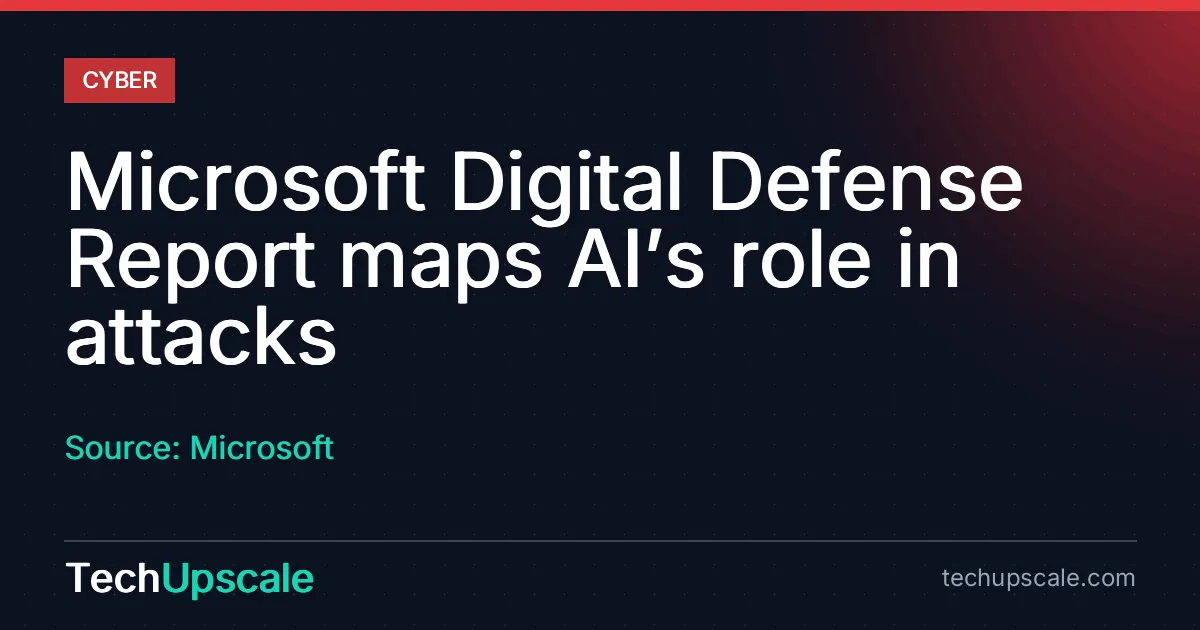 Microsoft Digital Defense Report maps AI’s role in attacks. Source: Microsoft