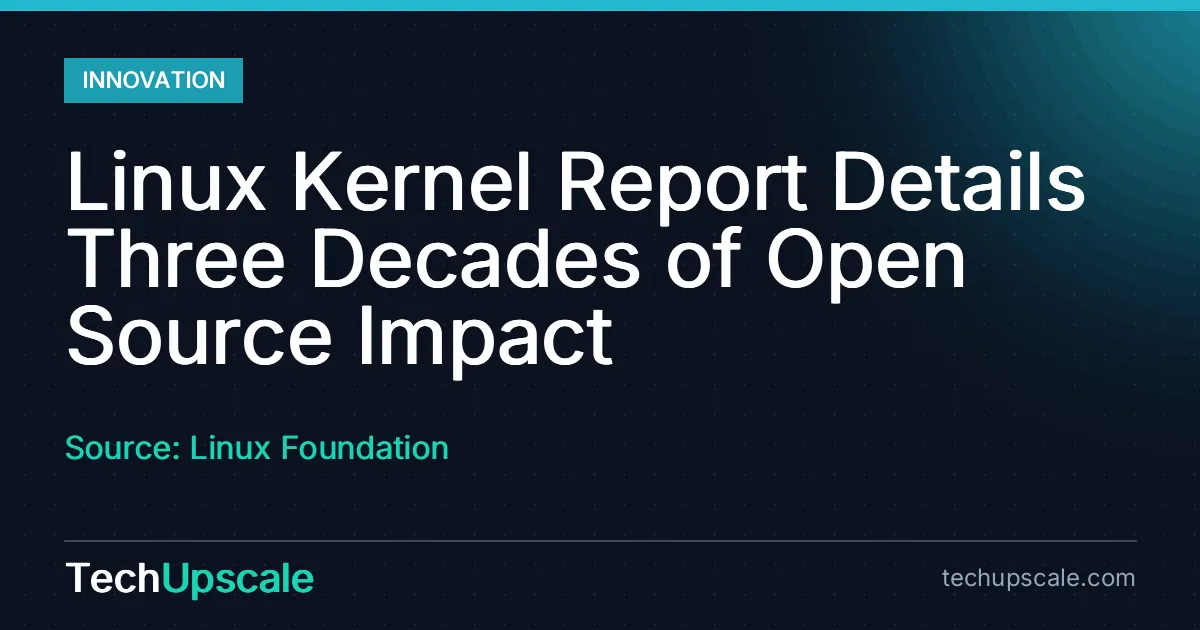 Linux Kernel Report Details Three Decades of Open Source Impact. Source: Linux Foundation