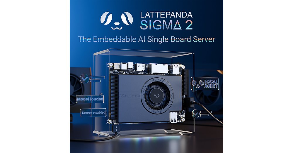 LattePanda Launches Sigma 2 Embeddable AI Single-Board Server