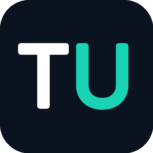 TechUpscale icon (512 × 512), for avatars and small spaces