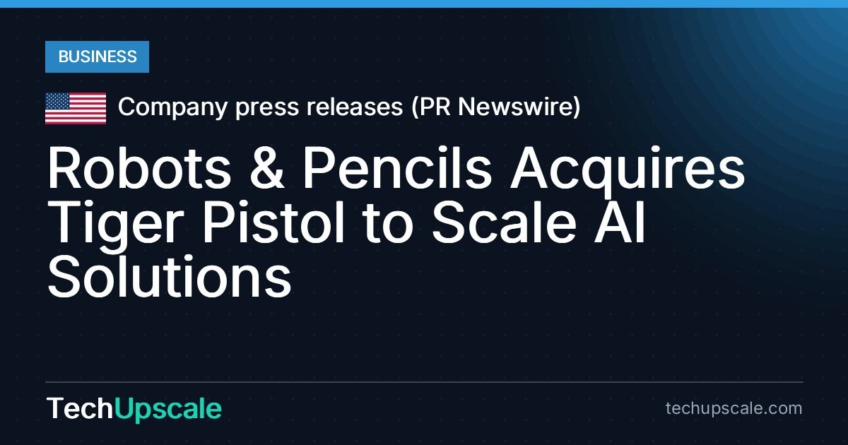 Robots & Pencils Acquires Tiger Pistol to Scale AI Solutions
