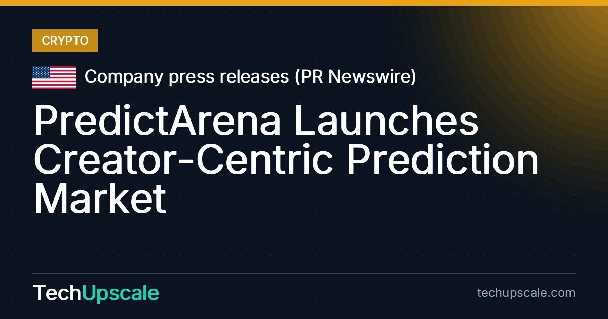 PredictArena Launches Creator-Centric Prediction Market